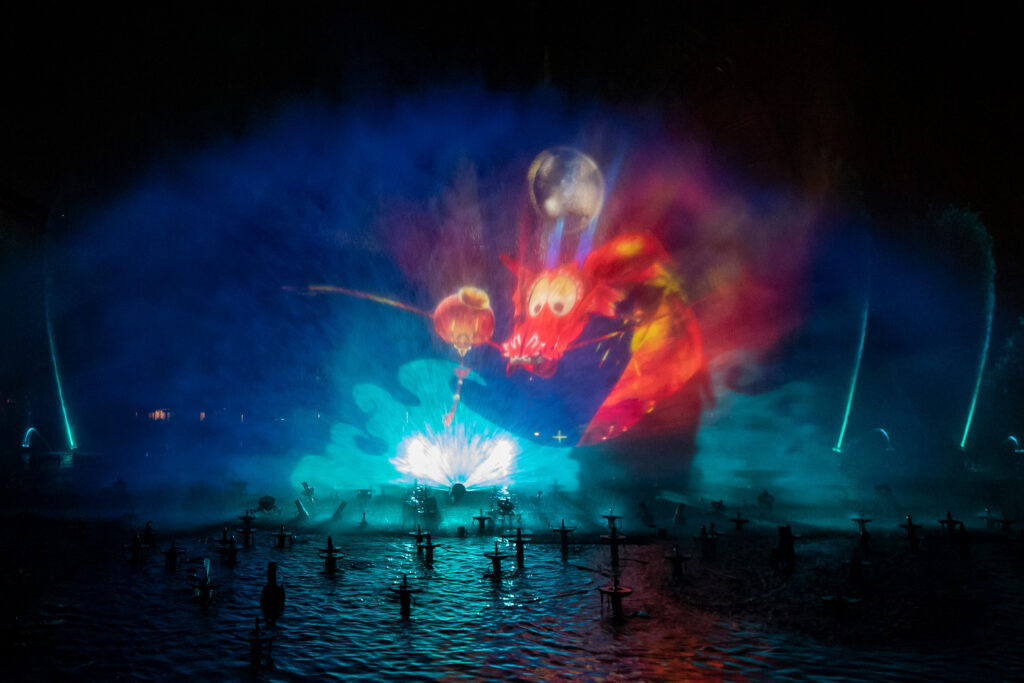 “Hurry Home – A Lunar New Year Celebration” returns, presented before “World of Color – ONE” in Disney California Adventure Park in Anaheim, Calif., as part of Lunar New Year from  Jan. 23 through Feb. 18, 2024. This heartwarming nighttime water show tells the tale of a little lantern’s quest to reunite with family for the annual celebration of good luck and fortune. The Lunar New Year celebration at Disney California Adventure Park is a joyous tribute to Chinese, Korean and Vietnamese cultures. (Joshua Sudock/Disneyland Resort)